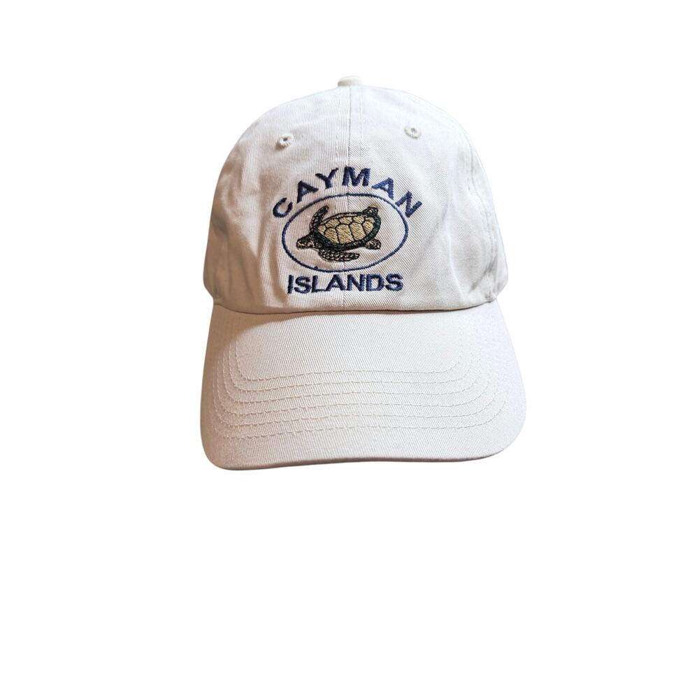 Cayman Islands sea turtle cream tan unisex ball cap hat adjustable